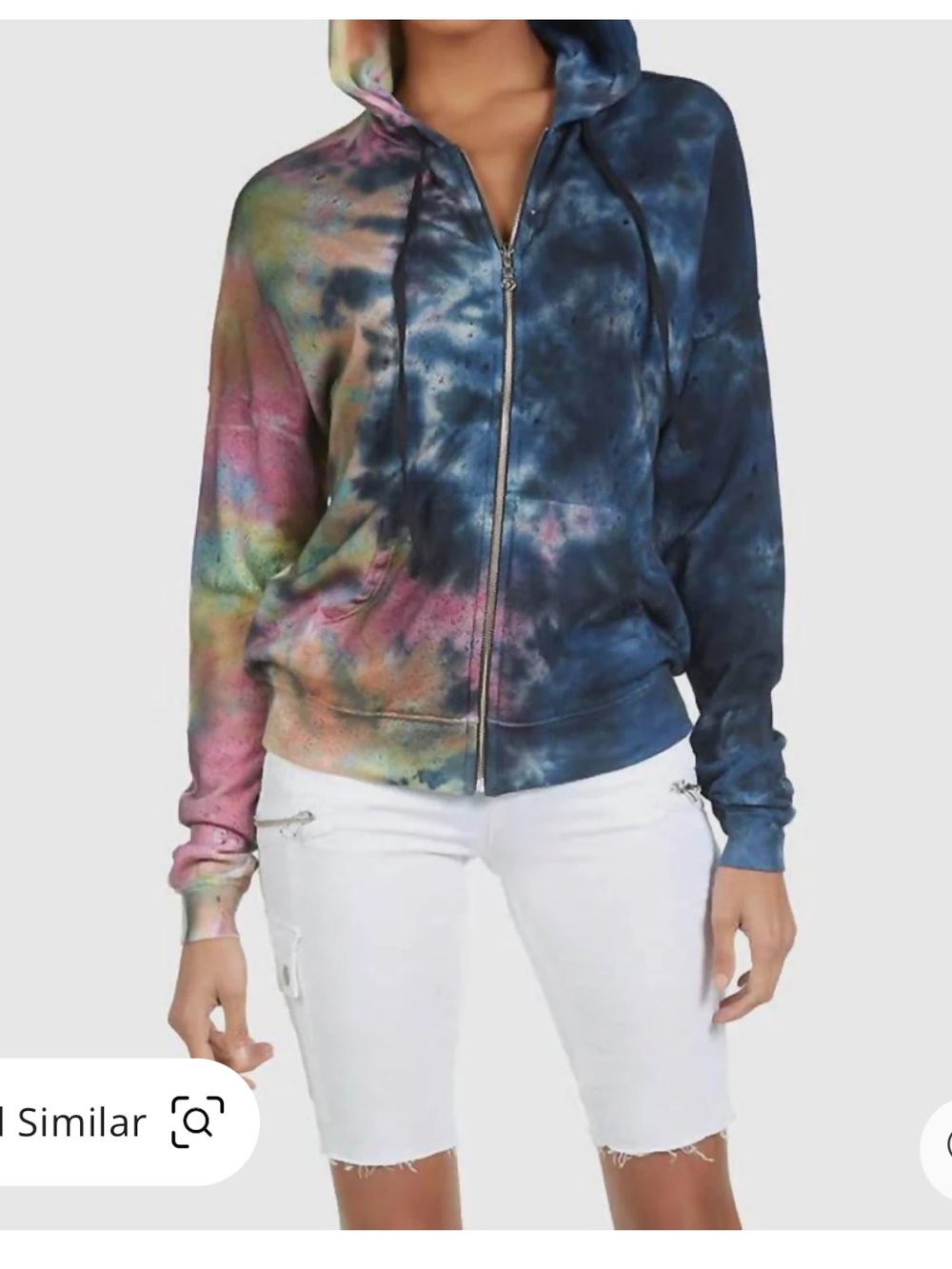Michael Lauren Zip Up Hoodie In Midnight Candy Size Small NWT